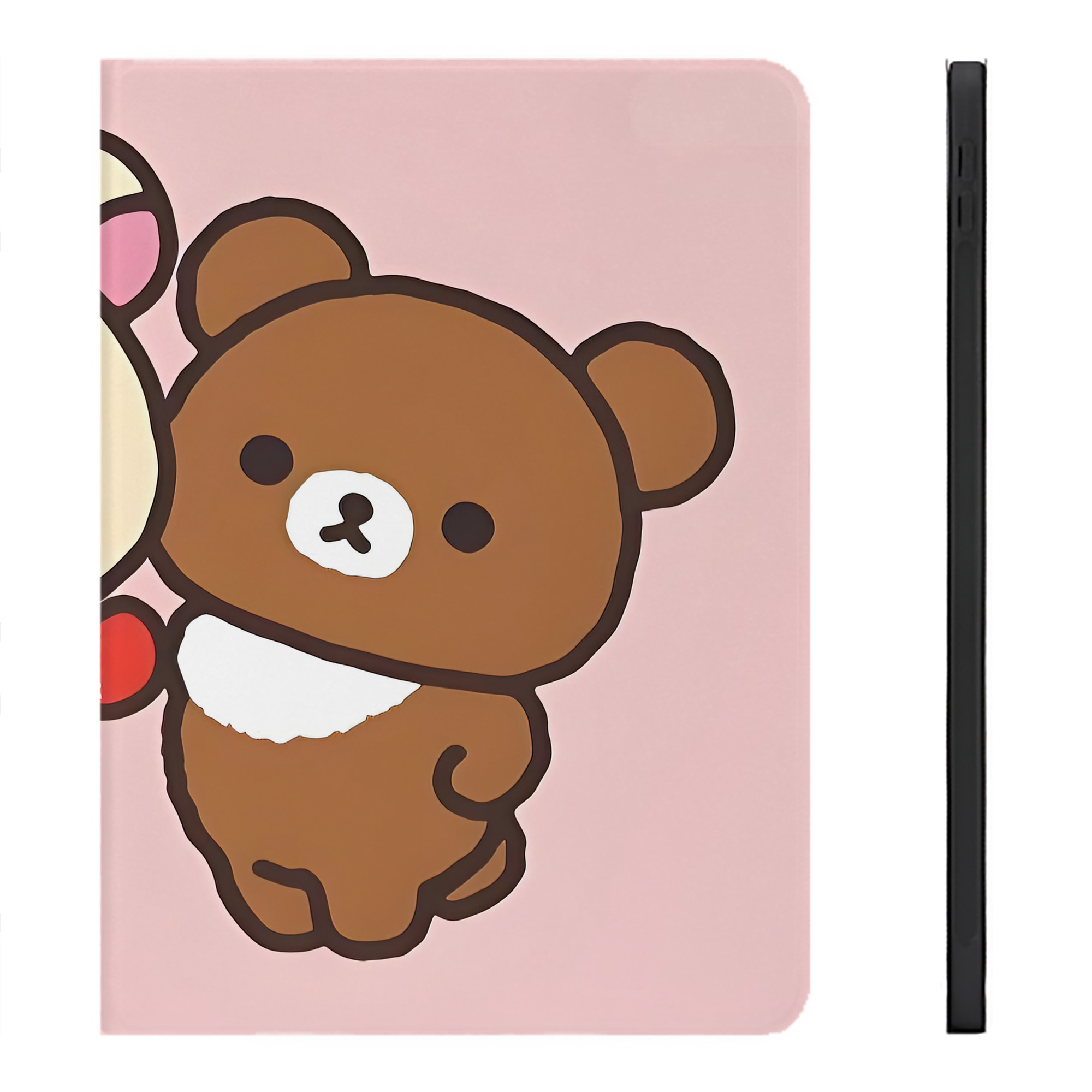 （画像用） リラックマ リラックマ キイロイトリ Rilakkuma Korilakkuma Kiiroitori IPadケース ペンホルダー付き ブックスタイルデザイン